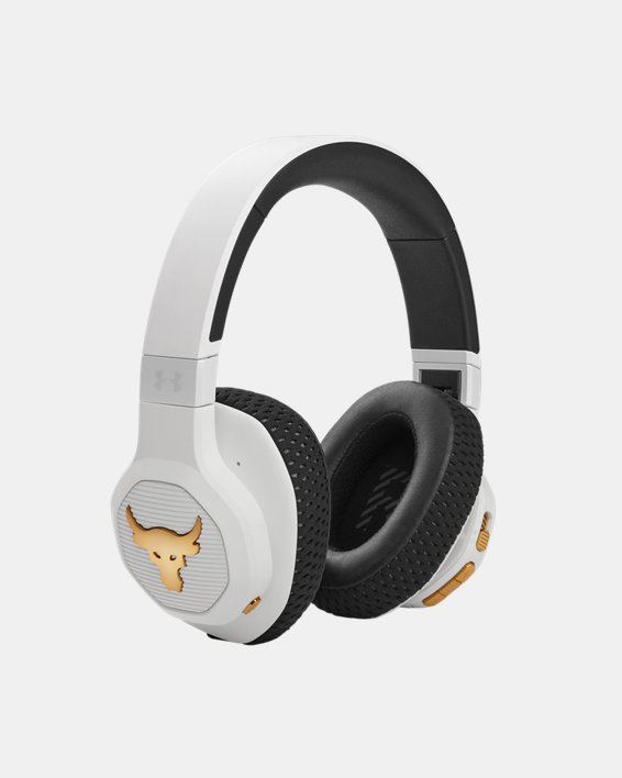 Project Rock Over-Ear Training Headphones, White, pdpMainDesktop image number 3